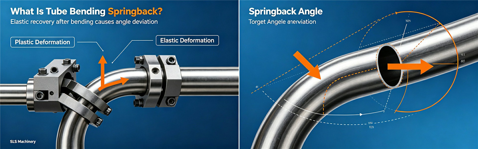 02. What Is Tube Bending Springback and Why Does It Happen 02. Cos'è il ritorno elastico di flessione del tubo e perché si verifica