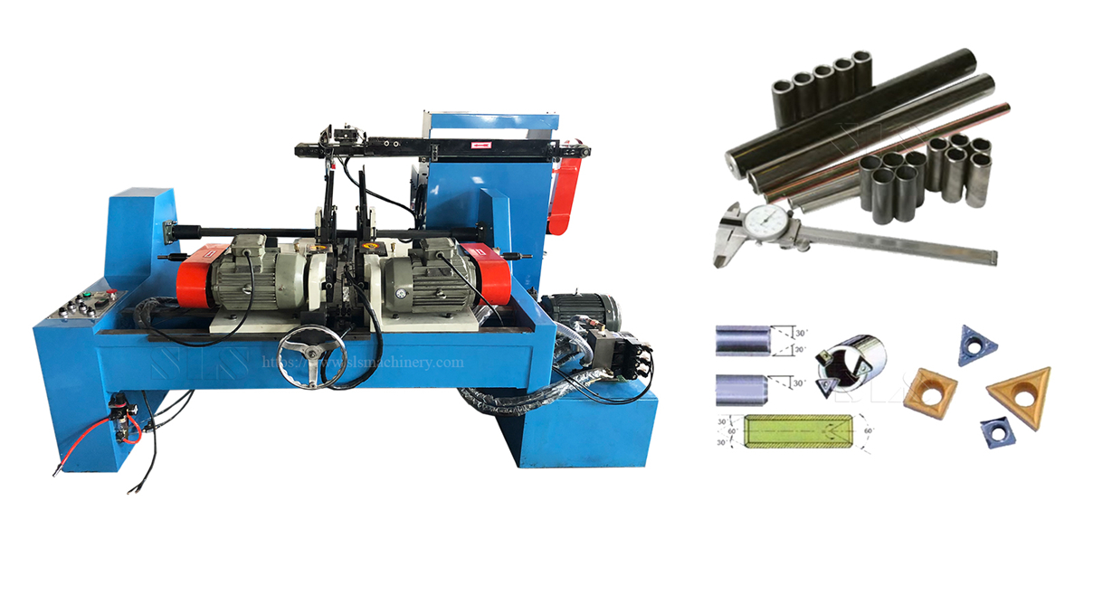 Smussatrice per tubi metallici per teste doppie di tubi