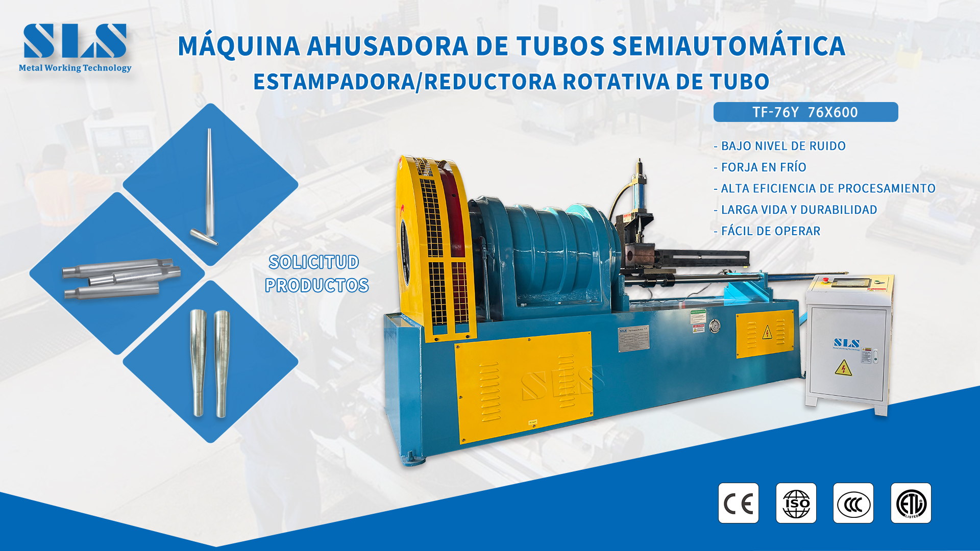 SLS TIPE Rotary Swaging Machine - Swager / fine del tubo Riduci l'attrezzatura di formazione