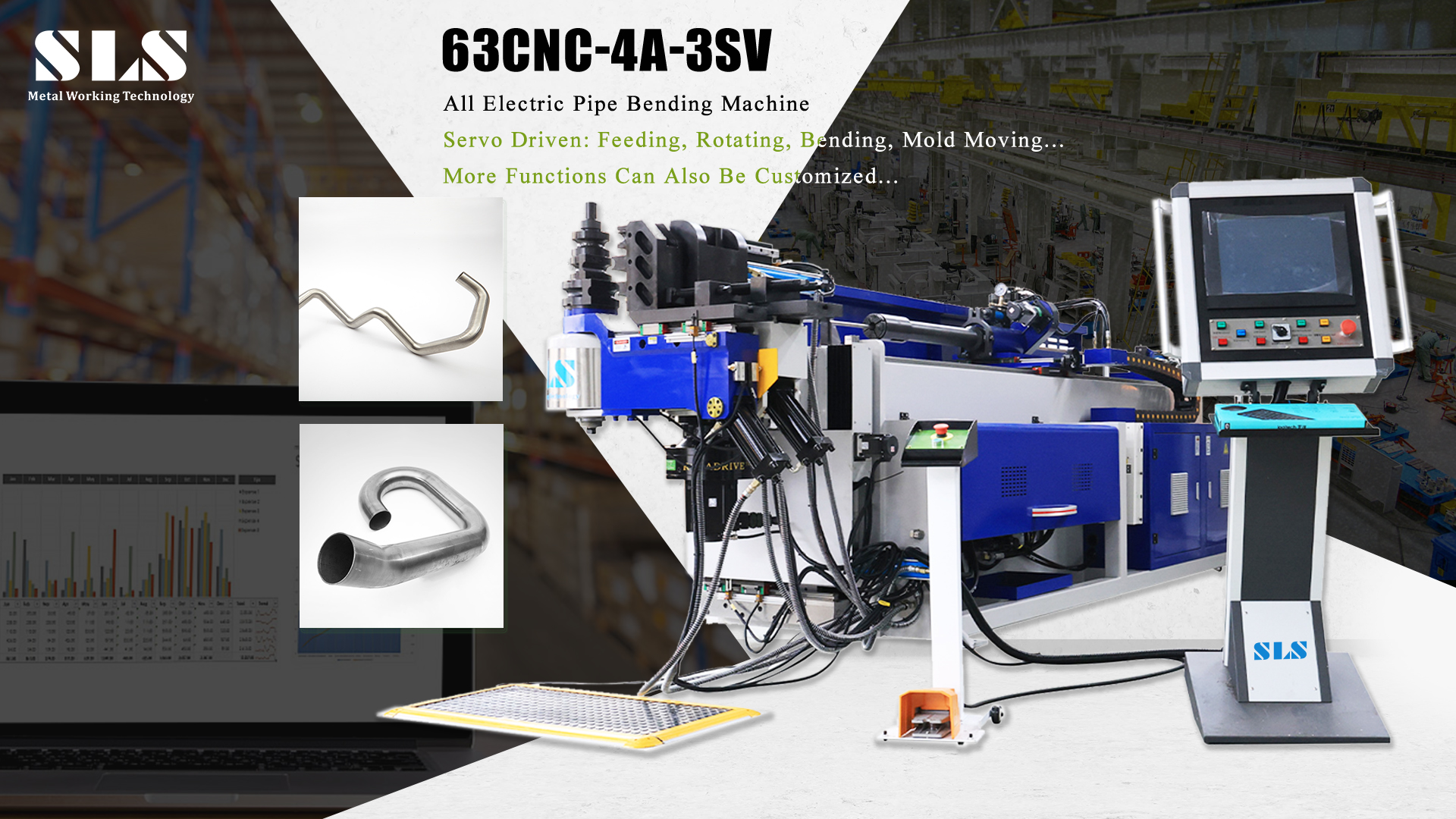 SLS 63CNC-4A-3SV PUBE PILEDING MACCHINE | Cos'è la macchina per flessione elettrica a 4 assi automatici completi?