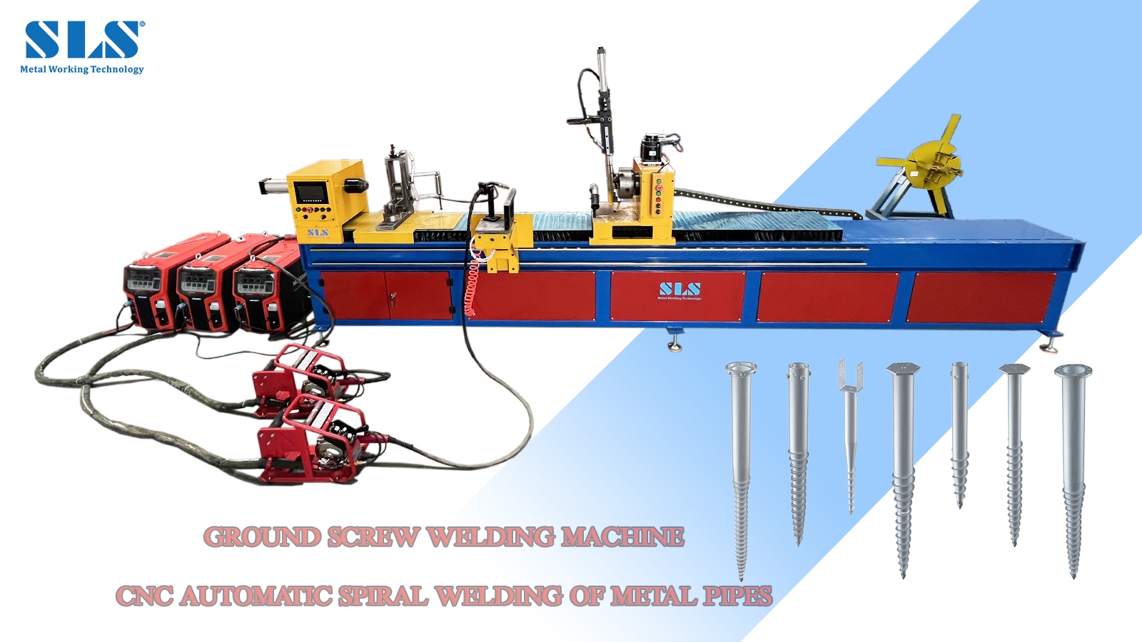 Linea di produzione della pila di viti a terra - Attrezzatura di processo di saldatura a spirale automatica CNC della vite di terra