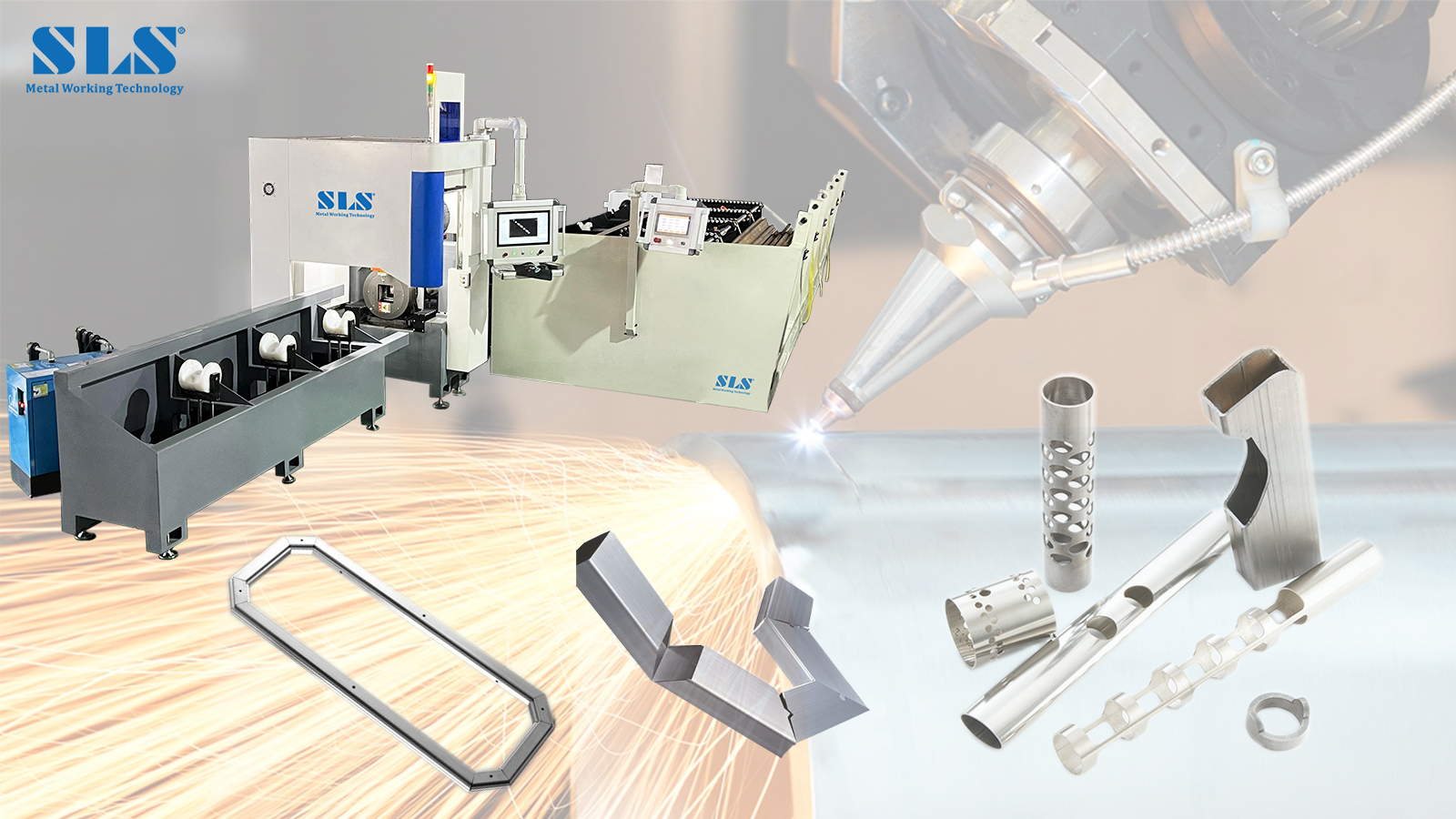 Macchina di taglio laser tubo di tubo di metallo con sistema di carico e alimentazione automatico | Macchinari SLS
