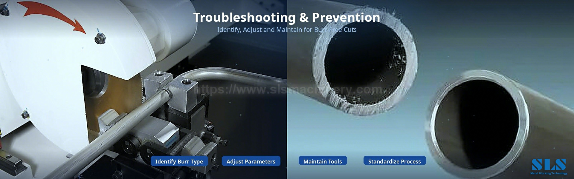 05. Taglio di tubi senza bave La guida completa alle cause, alla prevenzione e alla risoluzione dei problemi per le macchine da taglio di tubi manuali, semiautomatiche e automatiche a sega.jpg